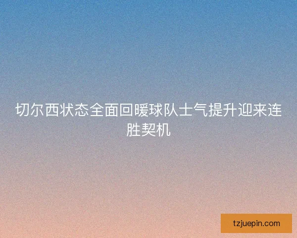 切尔西状态全面回暖球队士气提升迎来连胜契机