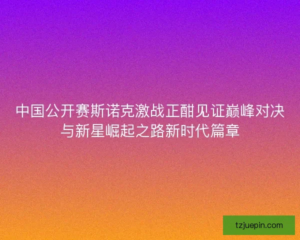 中国公开赛斯诺克激战正酣见证巅峰对决与新星崛起之路新时代篇章 中国公开赛斯诺克激战正酣见证巅峰对决与新星崛起之路新时代篇章